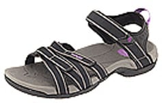 Teva Women's Tira Open Toe Sandals, Black Bkgy Black Grey Bkgy, 4 UK