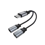 Adaptateur Audio TYPE-C - Jack 3.5mm + USB-C NBR160B,JL2160