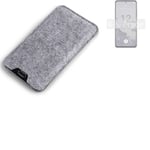 Felt case sleeve for Nokia X30 5G grey protection pouch