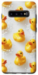 Coque pour Galaxy S10+ Canards en caoutchouc jaune Jouets de bain Canetons