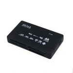 USB High Speed All in One Mini-minneskortläsare för CF SD MS SDHC m.m. Svart