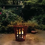 ProGarden Fire Basket with Handle Metal Rust Outdoor Fireplace Pit Bowl vidaXL