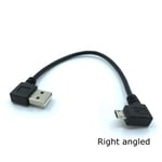 Right Angle 0.2m Câble Micro USB mâle/USB coudé à gauche/droit 0.2m/20cm,, cordon Charge court données Nipseyteko
