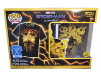New Funko Pop Marvel Spider-man No Way Home Electro Pop Figure & T-Shirt (M) Set