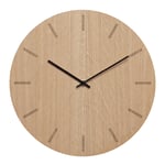 Hemverk - Light Oak väggklocka 38 cm ljus ek med svart visare