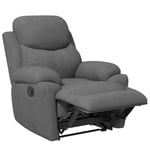 Rootz Relaxation Chair - Enkel soffa Solstol - 145° lutning - Tv-stol Fåtölj - Tv-stol med sömnfunktion - Vardagsrum - Grå - 93 x 94 x 105,5 cm