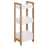 3 Tier Shelf Storage Bamboo Cupboard Standing Unit Rack Organizer