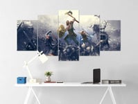 104Tdfc God Of War Poster 5 Panel Wall Art Painting Pictures Print On Canvas For Home Modern Decoration Stretched By Wooden Frame Ready To Hang
