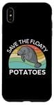 Coque pour iPhone XS Max Save The Floaty Potatoes Manatee Ocean Sea Chubby Retro Swim