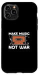 Coque pour iPhone 11 Pro Funny Make Music Not War Producteur de bande sonore Ingénieurs audio