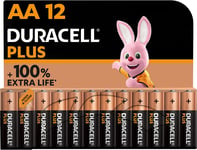 Duracell plus AA Batteries (12 Pack) - Alkaline 1.5V - up to 100% Extra Life