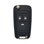3-knapps bilnyckelskal för Buick/Opel/Chevrolet Svart