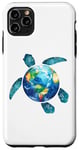 Coque pour iPhone 11 Pro Max Save The Planet Turtle Recycle Ocean Environment Earth Day