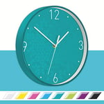 Leitz WOW Horloge Murale Quartz, Idéale pour le Bureau, la Cuisine, le Salon et la Salle de Bains, 29 cm - Menthe