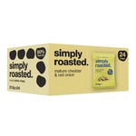 Simply Roasted – Mature Cheddar & Red Onion 24 x 21.5g | 50% less fat | 25% less salt | Less than 99 calories | triple roasted crunchy potato crisps (Box of 24 x 21.5g bags)