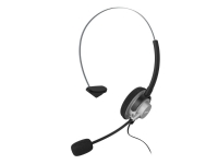 Hama 00201157, Headset, Huvudband, Kontor/callcenter, Svart, Silver, Mono, Inline-kontrollenhet