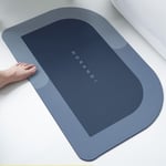 Skridsikker Badeværelsesmåtte 70 x 45 cm - Hurtigtørrende - Blå