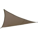 Voile d ombrage triangulaire Curacao taupe 4x4x4m en polyester - Hespéride - Taupe