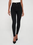 V By Very Super High Waist Authentic Skinny Jeans - Black