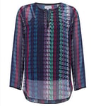 Almost Famous Blue Viscose Macaron Top Size 10 NWT Sample SP £65