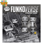 Funkoverse Universal Monsters Board Game - Includes 4 Figures - Chase Edition