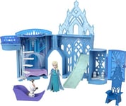 Mattel Disney Frozen Toys, Elsa Stackable Castle Doll House Playset with Small Doll and 8 Pieces, Inspired by the Disney Frozen Movies, Kids Travel Toys and Gifts, HLX01