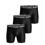 Björn Borg Kalsonger 3P Sports Microfiber Boxers Svart polyester Medium Herr