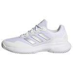 adidas Women's Gamecourt 2.0 Tennis Sneaker, FTWR White/Silver met./FTWR White, 10 UK