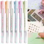 6 st lim-klisterpennor, snabblim för scrapbooking, lim för tygpennor, flytande lim för scrapbooking, färgglada snabblim för scrapbooking, pappershantverk