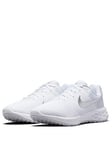 Nike Revolution - White/Silver, White/Silver, Size 4, Women