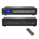 MT-VIKI 4K HDMI Matrix Switch 16x16 2U Rackmount Splitter & Switch 16 in 16 Out avec Menu de contrôle Télécommande IR RS-232 LAN EDID HDCP1.4 ADI 30Hz