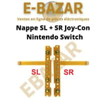 Nappe Bouton SR + SL Touche Manette Joy-con Ruban Pour Nintendo Switch - Jaune