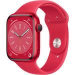 Apple Watch Series 8 GPS - 45mm - Red Aluminium Red Box - Armband (Product) Red Sport Band - Regular 