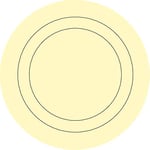 Wallpops Lot de 4 Stickers muraux en Forme de Cercles concentriques pour Chambre de bébé Jaune pâle