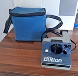 Vintage Polaroid The Button Instant Land Camera With Polaroid Bag Untested