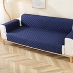Double-sided Waterproof Pet Cushion Diamond Pattern Sofa Cover, Size:190x196cm(Navy Blue)