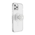 PopSockets: PopCase MagSafe Phone Case for iPhone 12 Pro Max with a Repositionable PopGrip Slide Phone Stand and Grip with a Swappable Top - Clear