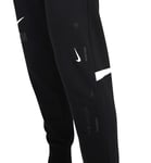 Nike Brushed Big Swoosh Fleece Full Tracksuit Set Hoodie Black White Size Medium