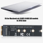 Riser Card Drive Fit Adapter ABS for Macbook Air in 2013-2017 M.2 NVME PCIE3.0
