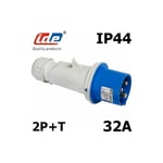 Prise cee Male 2P+T 32A IP44 ou IP67 - Étanche IP67 ou IP44 - IP44 - Fiche mâle 2+T - 32A - 230V