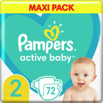 Pampers Active Baby Size 2 engangsbleer 4-8 kg 72 stk.