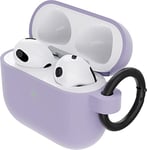 OtterBox Soft Touch Headphone Case for AirPods 3rd Gen 2021, Shockproof, Drop proof, Ultra-Slim, Scratch and Scuff Protective Case for Apple AirPods, Includes Carabiner, Purple