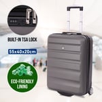 Aerolite 55x40x20 Hard Shell Carry On Hand Cabin Luggage Suitcase with TSA Lock