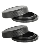 WH1916 R6 Rear Lens Cap & Body Cap Compatible for Canon EOS R R6 R5 RP w/RF Mount [2+2 Pack]
