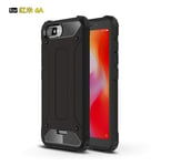 Zhuofan Plus Xiaomi Redmi 6A Case, Slim Fit Armor Full Body Shockproof Heavy Duty Protection and Airbag Cover Dual Layer [Hard PC + Silicone Bumper] Skin for Xiaomi Redmi 6A, Black