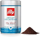 illy Coffee, Decaffeinated Ground Coffee, Medium Roast, 100% Arabica Coffee Bea