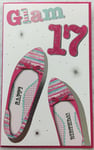 17th Birthday Girl Card Age Glam 17 Teenager Shoes