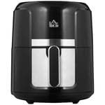 Varmluftsfritös 4L Airfryer med 12 program, 60 min timer, non-stick belagd korg, 1300W fritös utan olja, med överhettningsskydd,