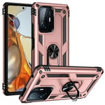 Xiaomi 11T Pro Military Armour Ring Case RoseGold