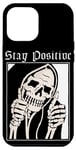 iPhone 12 Pro Max stay positive grim reaper dead inside thumb up reaper Gothic Case